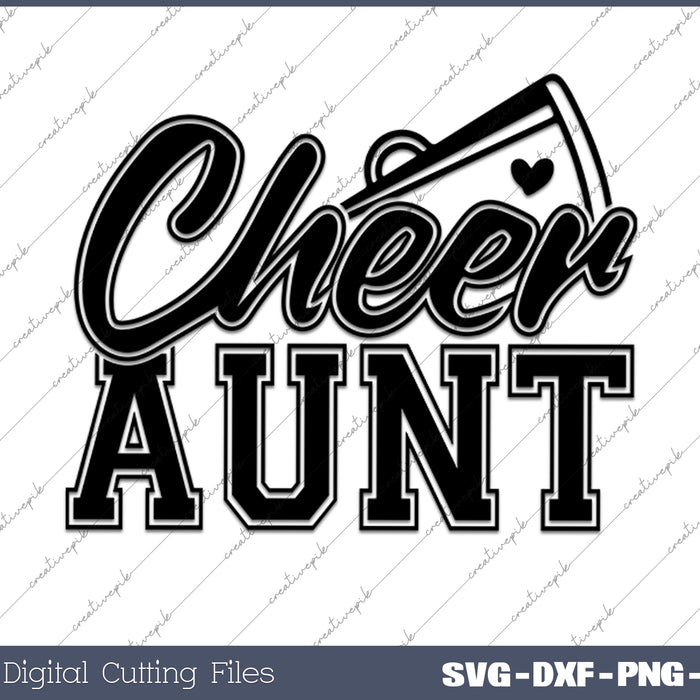 Cheer Aunt Game Day SVG PNG Cutting Printable Files