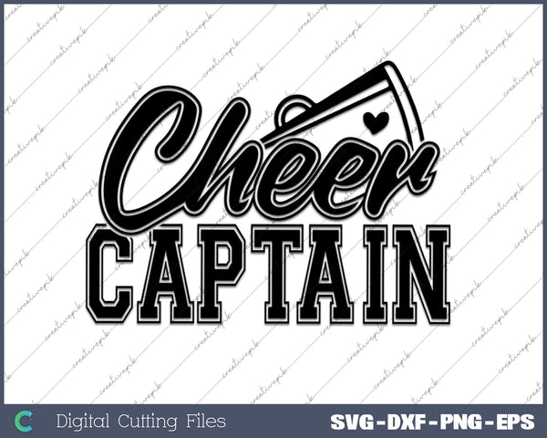 Cheer Captain Cheerleader SVG PNG Cutting Printable Files