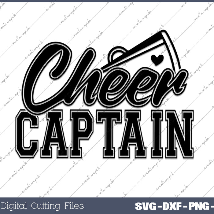 Cheer Captain Cheerleader SVG PNG Cutting Printable Files