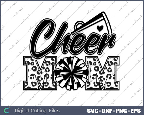 Cheer Mom Cheerleader SVG PNG Cutting Printable Files