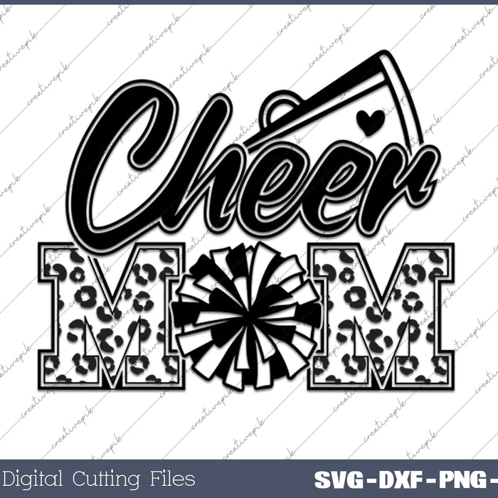 Cheer Mom Cheerleader SVG PNG Cutting Printable Files