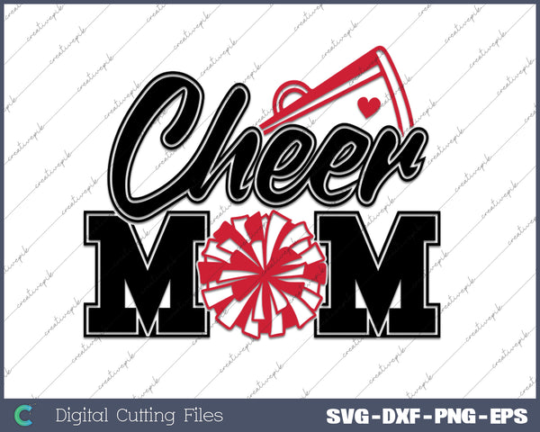 Cheer Mom Cheerleader SVG PNG Cutting Printable Files