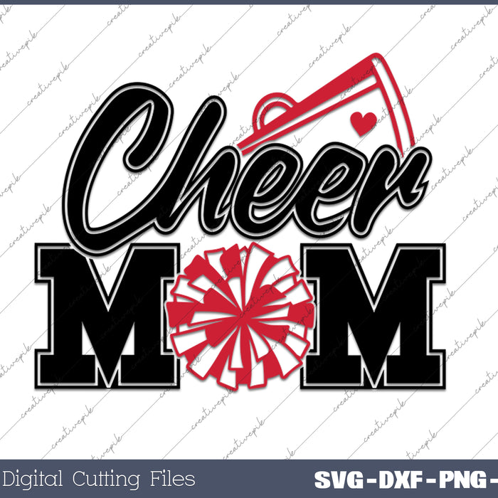 Cheer Mom Cheerleader SVG PNG Cutting Printable Files