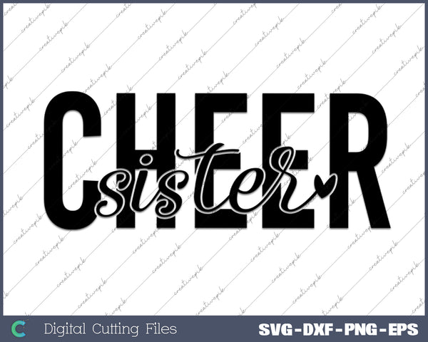 Funny Cheer Sister SVG PNG Cutting Printable Files