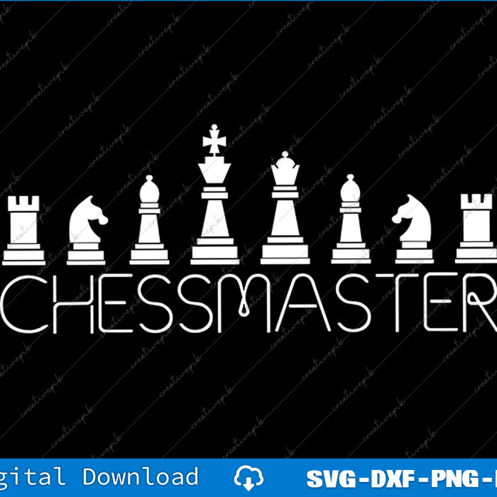 Chess Chessmaster Crazy Fashion SVG PNG Cutting Printable File