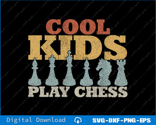 Chess Chessmen Chessboxing for Cool Kids Boys Girls SVG PNG File