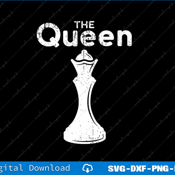 Chess Piece The Queen Halloween Matching Costume SVG PNG Printable File
