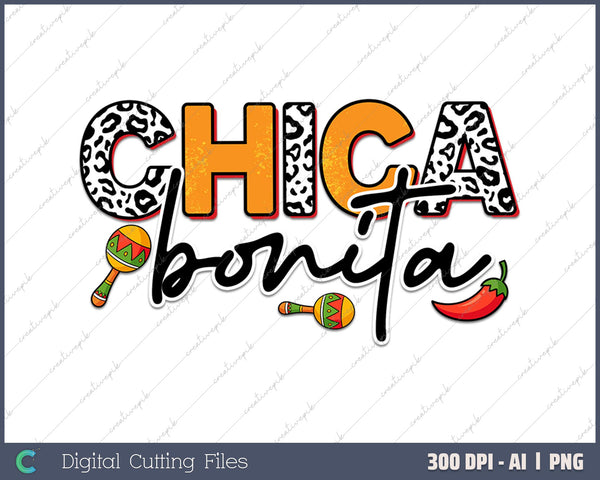 Chica Bonita AI PNG Sublimation Files