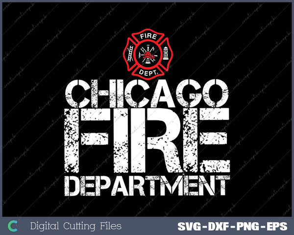 Chicago Fire Department Firehouse Tee SVG PNG Cutting Printable Files