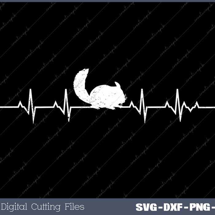 Chinchilla Heartbeat SVG PNG Cutting Printable Files