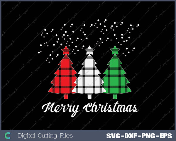 Christmas Tree Plaid Christmas Tree Merry Christmas Tree 