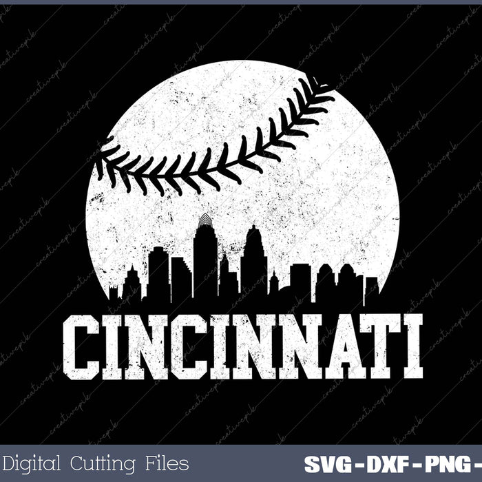 Cincinnati Vintage Baseball Distressed Gameday Retro 