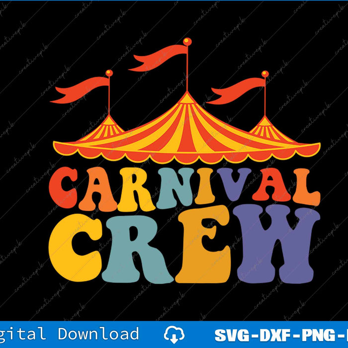 Circus Staff, Carnival Staff, Carnival Crew SVG PNG Printable Files