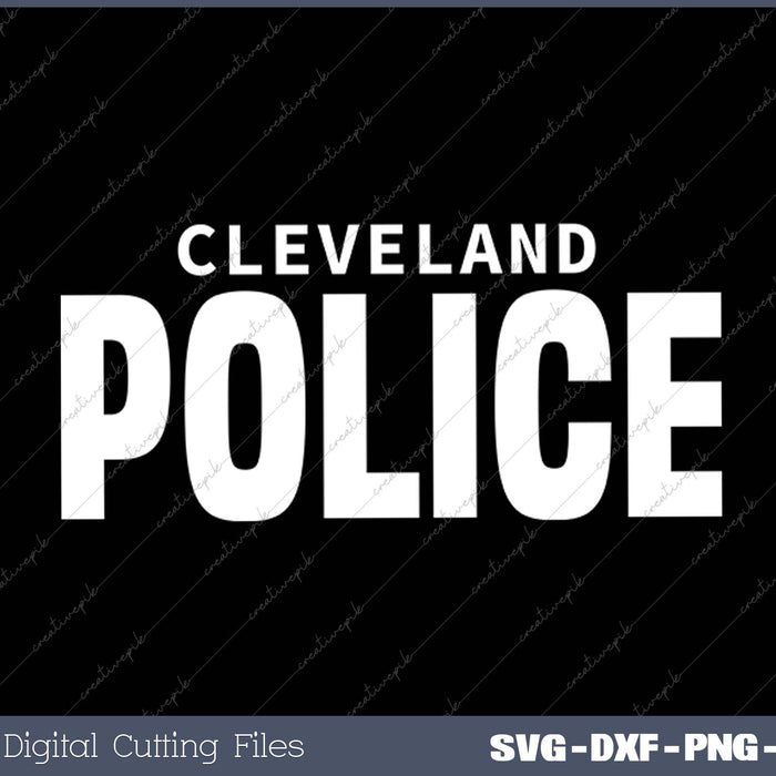 City of Cleveland Police Officer Ohio Policeman SVG PNG Cutting Printable Files