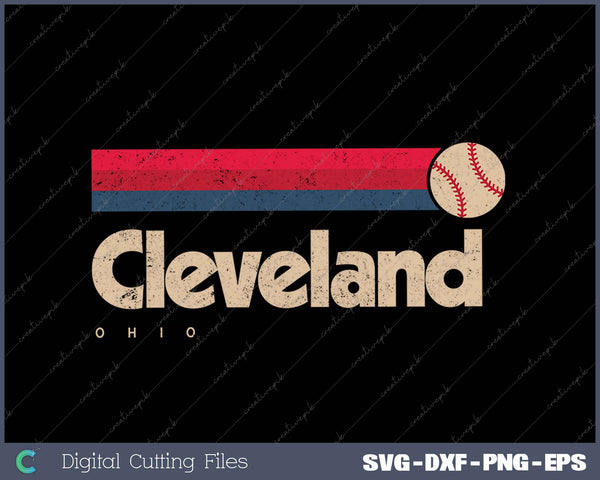 Cleveland Baseball Softball City Ohio Retro Cleveland