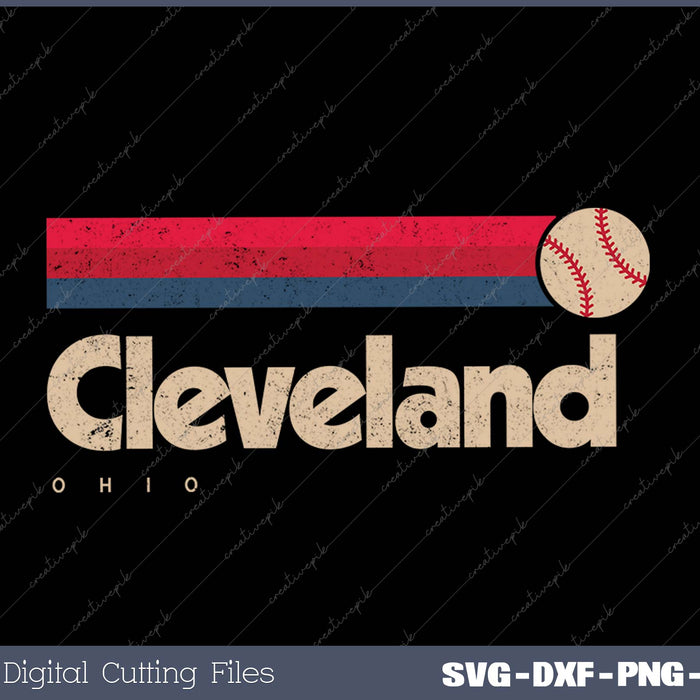 Cleveland Baseball Softball City Ohio Retro Cleveland