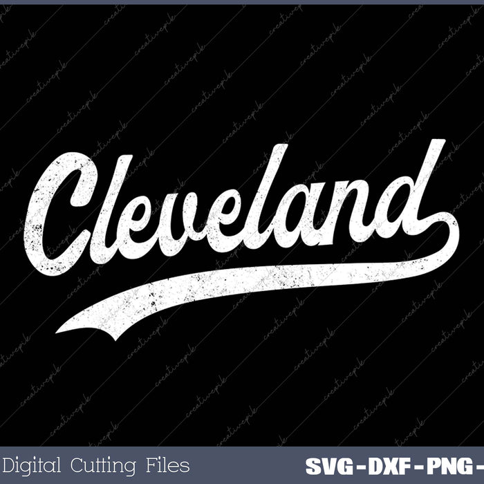 Cleveland OH Vintage Baseball Sports Script 