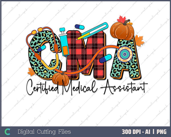 Cna Certified Medical Assistant AI PNG Sublimation File