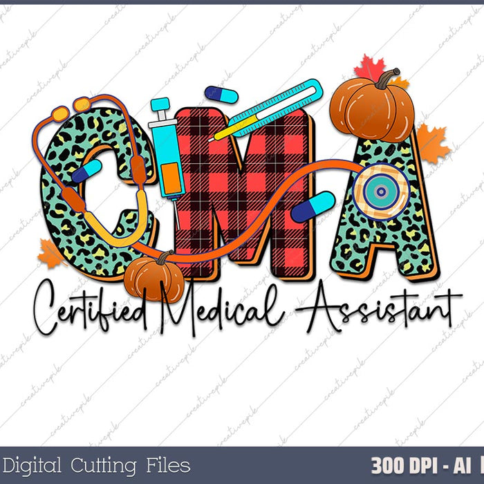 Cna Certified Medical Assistant AI PNG Sublimation File