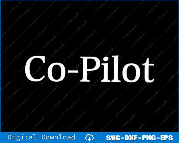White text 'Co-Pilot' on a black background with digital download options at the bottom.