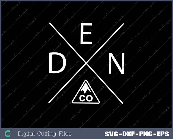 Colorado - Denver Cross Design SVG PNG Cutting Printable Files