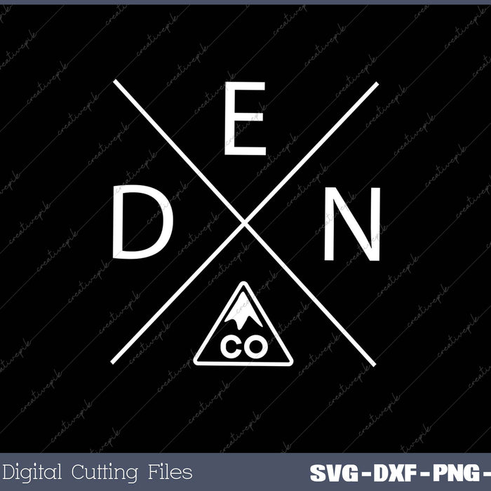 Colorado - Denver Cross Design SVG PNG Cutting Printable Files