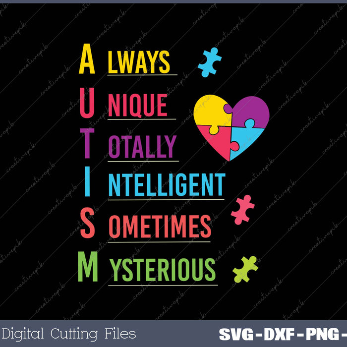 Colorful ASD Design for Proud Parents of an Autistic Child