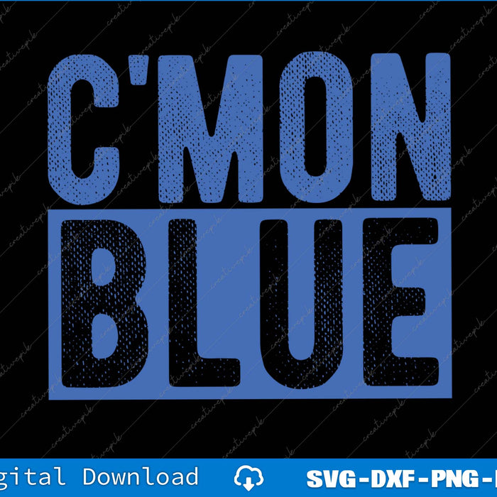 Come On Blue Umpire Baseball Fan SVG PNG Cutting Printable Files