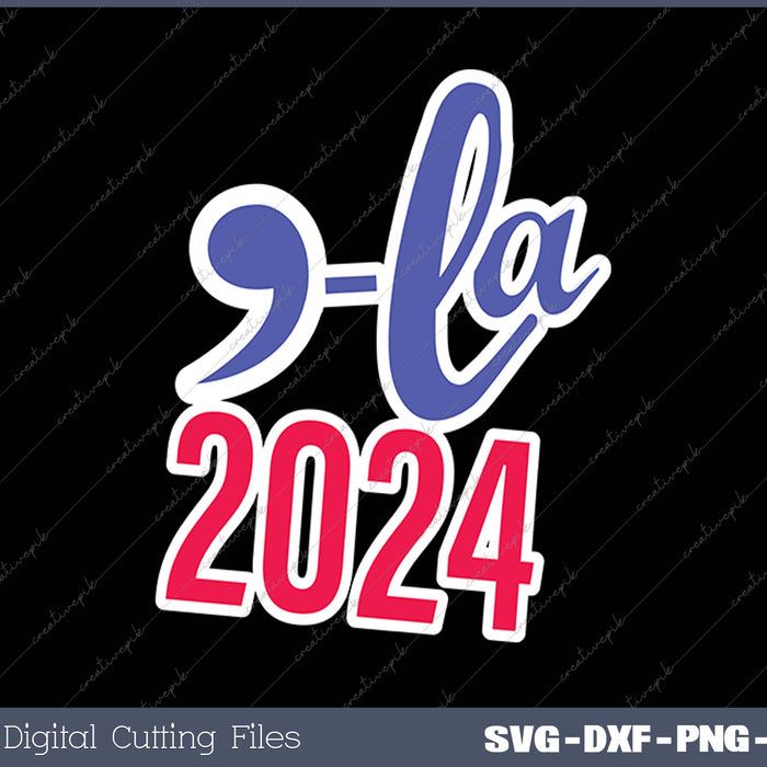 Comma La Sticker Kamala Harris President 2024 Laptop Sticker