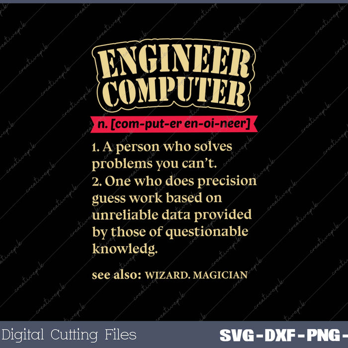 Computer Engineer Gift Funny Dictionary Definition