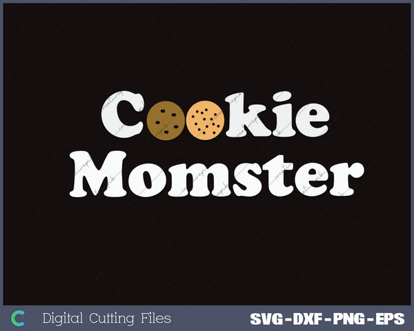 Cookie Momster SVG PNG Cutting Printable Files