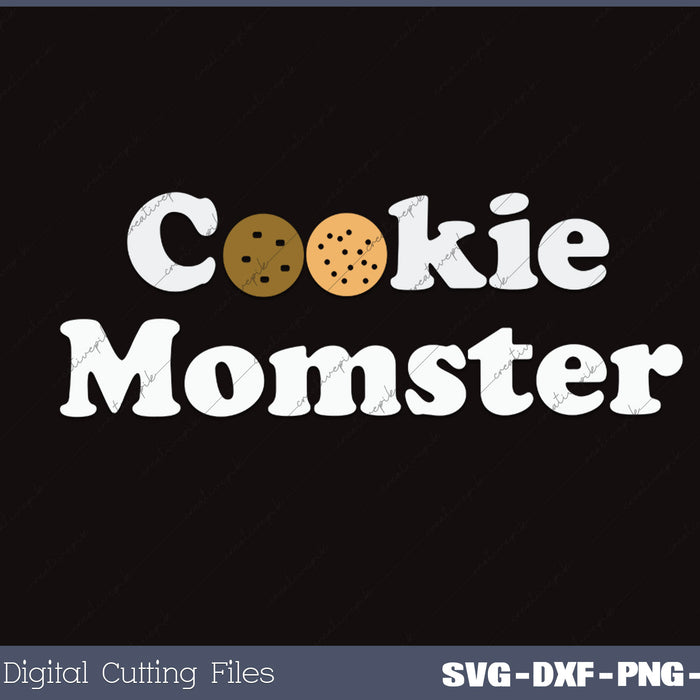 Cookie Momster SVG PNG Cutting Printable Files