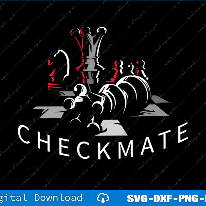 Cool Chess Checkmate Novelty Graphic SVG PNG Cutting Printable File