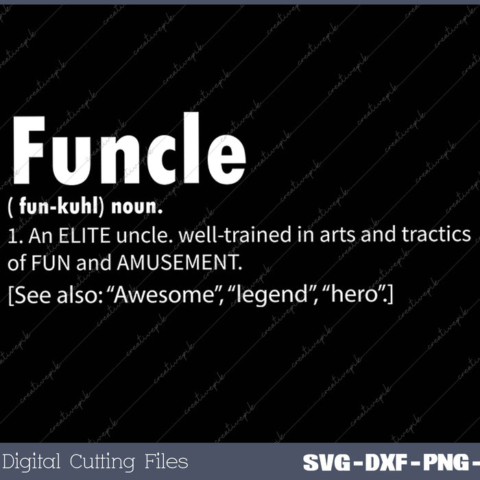 Cool Uncle Gift Uncle B-day Present Funcle Definition Uncle