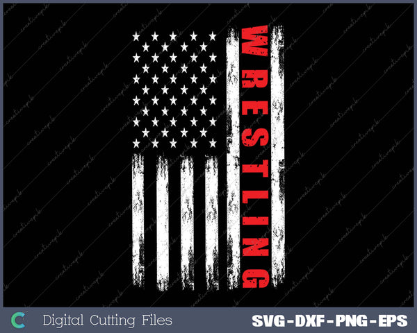 Cool Wrestling USA Design For Men Women Wrestling Coach SVG PNG Printable Files