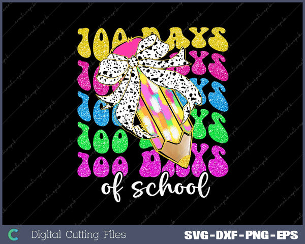 
Coquette 100 Days Of School Pencil SVG PNG Cutting Printable Files
