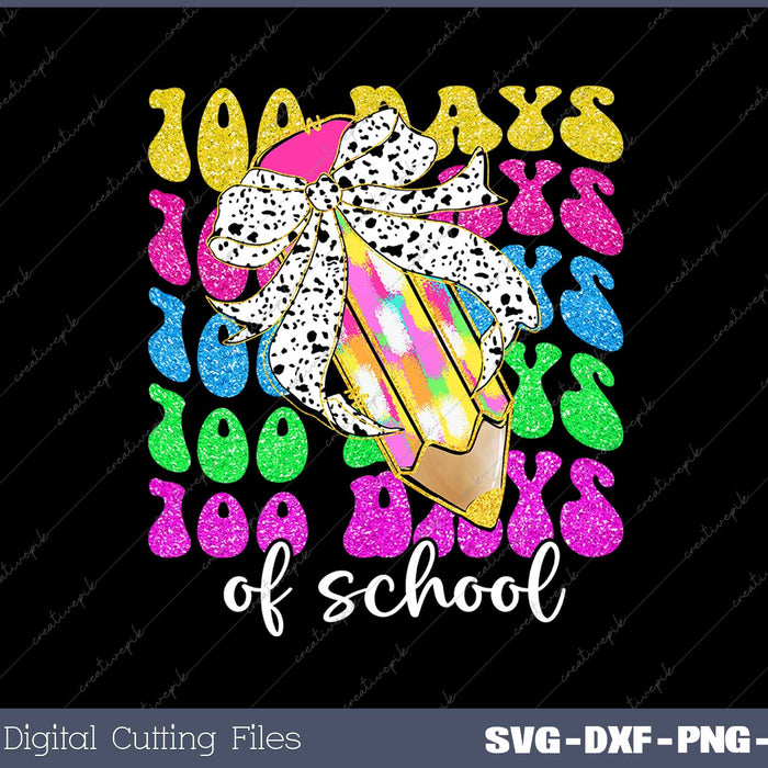 
Coquette 100 Days Of School Pencil SVG PNG Cutting Printable Files
