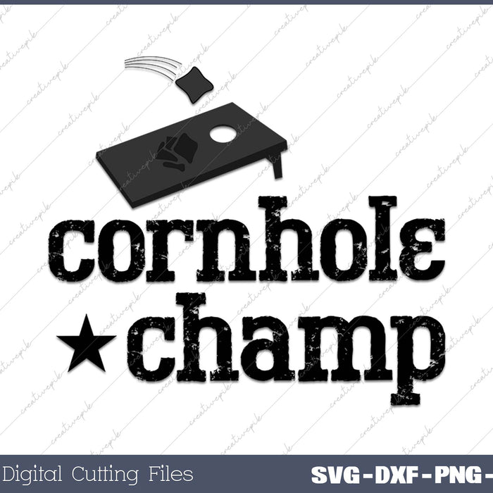 Cornhole Champ SVG PNG Cutting Printable Files