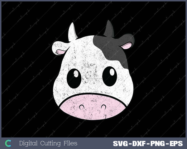 Cow Print Skin Pattern Kawaii Face Cute Animal