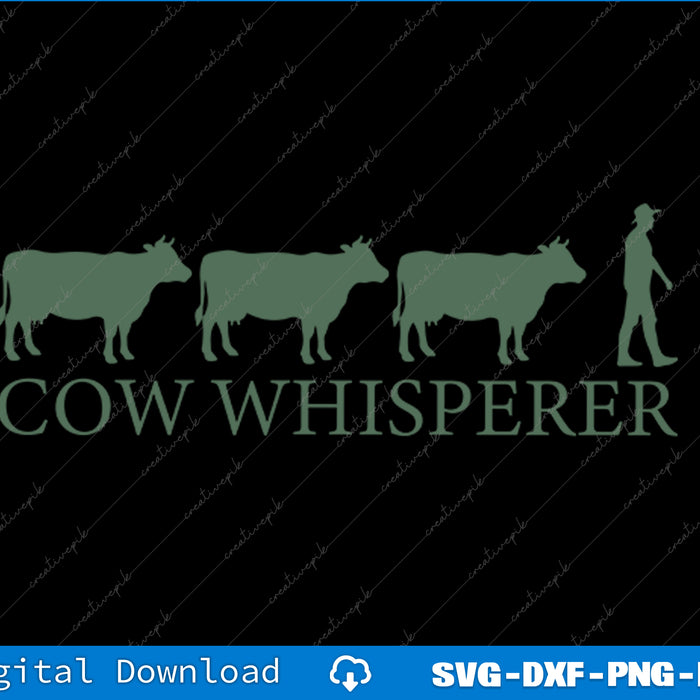 Cow Whisperer Funny Farmer Farming Lovers Outfit Men SVG PNG Files 