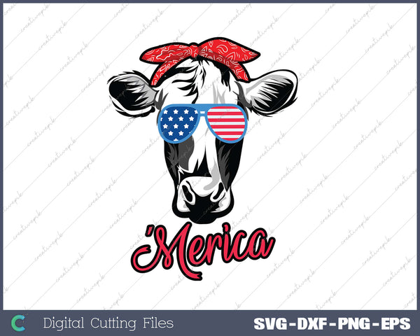 Cow with Bandana SVG PNG Cutting Printable Files