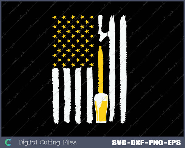 Craft Beer American Flag USA SVG PNG Cutting Printable Files