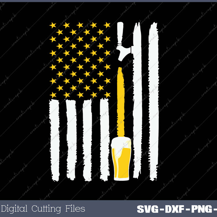 Craft Beer American Flag USA SVG PNG Cutting Printable Files