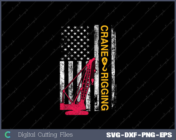 Crane Operator Rigger American Flag 