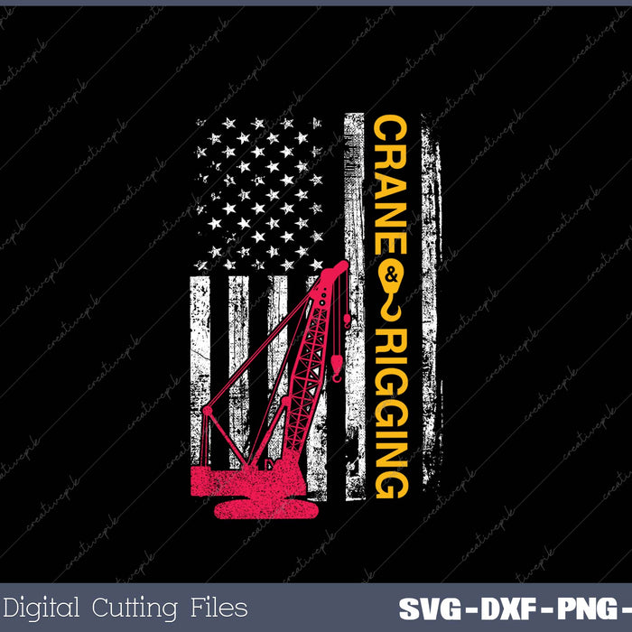 Crane Operator Rigger American Flag 