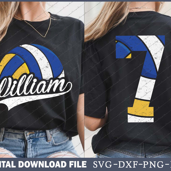 Custom Name Volleyball Player, Volleyball Number SVG PNG Files
