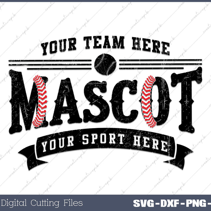 Custom Team Mascot SVG PNG Cutting Printable Files