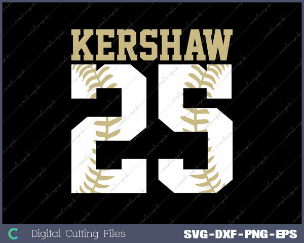 Customizable Baseball Player Name Number SVG PNG Cutting Printable Files