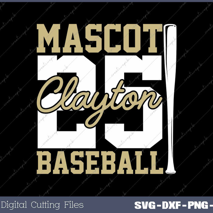 Customizable Baseball Team Template SVG PNG Cutting Printable Files