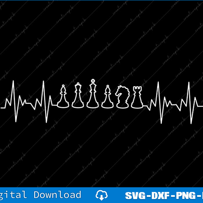 Cute Chess Piece Design For Men Women Kids Chess Players SVG PNG Cutting File